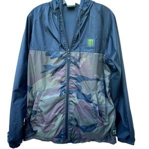 Monster Energy Men's Camo Windbreaker Size Small